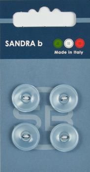 Пуговицы SANDRA 15 мм пластик 4 шт CARD124 голубой