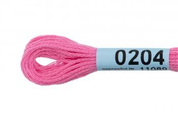 Нитки для вышивания Gamma мулине 8 м 0204 ярко-розовый