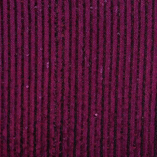 Ткань с пайетками 055-04095 пурпурный однотонный