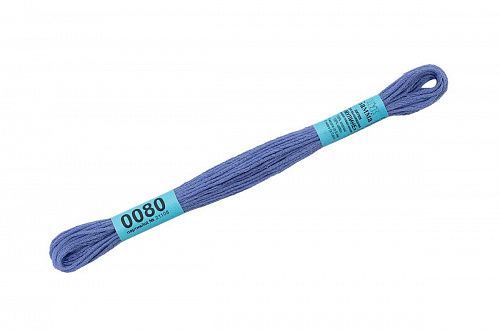 Нитки для вышивания Gamma мулине 8 м 0080 сине-фиолетовый