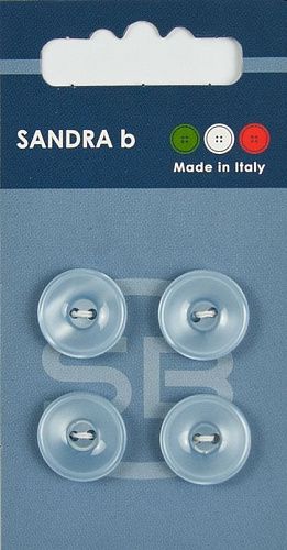 Пуговицы SANDRA 15 мм пластик 4 шт CARD124 голубой