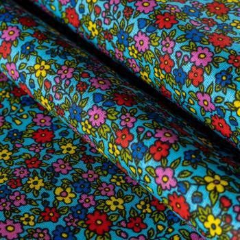 Бязь 007-00698 голубой принтованный