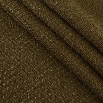 Твид шанель 052-15563 оливковый хаки однотонный