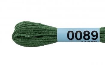 Нитки для вышивания Gamma мулине 8 м 0089 серо-зеленый