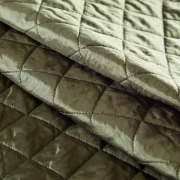 Ткань курточная К32-564 зеленый хаки однотонный