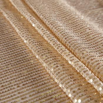 Пайетки на сетке 055-17905 светлое золото