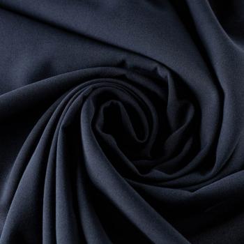 Ткань костюмно-плательная стрейч К33-117 темно-синий однотонный