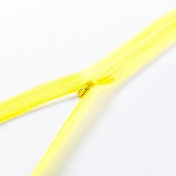 Молния спираль потайная 20 см на сетч.тесьме н/р желтый G013P-20-340