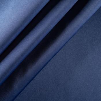 Ткань портьерная сатин h-305 см 16-02-00326 темно-синий однотонный