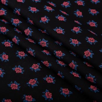 Шерсть костюмная с вышивкой 025-19633 черный