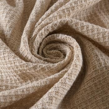 Трикотаж вязаный 056-11823 бежевый однотонный