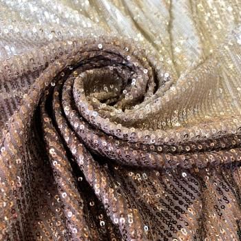 Ткань с пайетками К33-524 золотистый