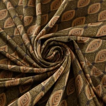 Трикотаж холодный 056-12403 хаки принтованный