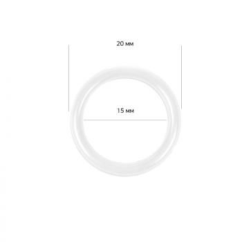 Кольцо для бюстгальтера 15 мм пластик TBY-82607 белый (2шт)