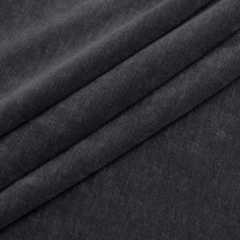 Ткань портьерная шенилл H-300 см 09-02-15439 темно-серый однотонный