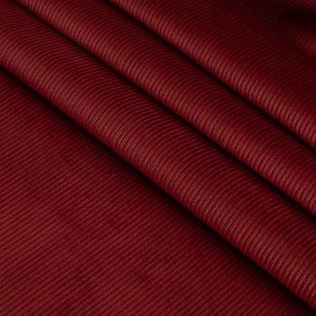 Вельвет стрейч 008-20770 красно-бордовый однотонный