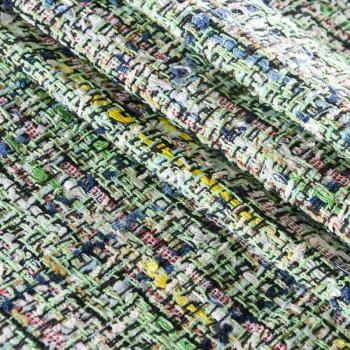 Твид шанель 052-11688 зеленый мультиколор