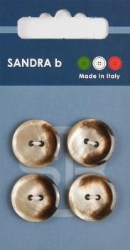 Пуговицы SANDRA 18 мм пластик 4 шт CARD086 коричневый