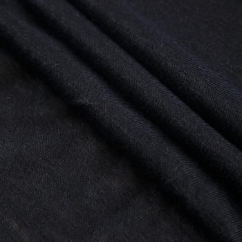 Трикотаж льняной 056-16736 черный однотонный