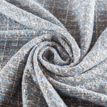 Твид шанель 052-05639 бежево-голубой