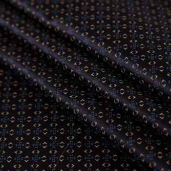 Хлопок рубашечный 063-13957 черный принтованный