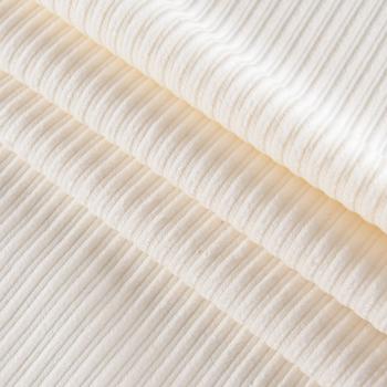 Вельвет стрейч 008-11897 молочный однотонный