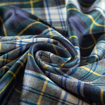 Шерсть К12-153 сине-зеленая клетка