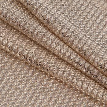 Пайетки на сетке 055-16566 бежевый