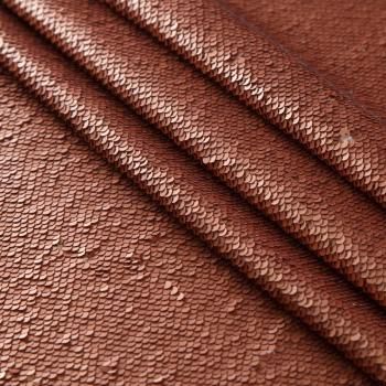 Пайетки на трикотаже Dolce&Gabbana 055-16521 медно-терракотовый