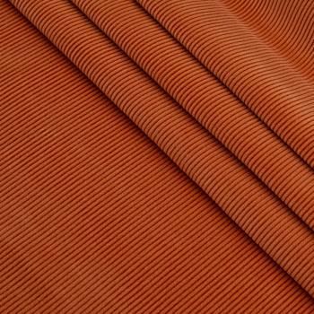 Вельвет стрейч 008-20015 хурма однотонный
