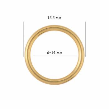 Кольцо для бюстгальтера ARTA.F 14 мм металл 2 шт 2831-16 золотой 