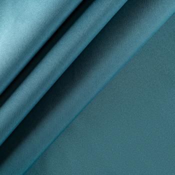 Ткань портьерная сатин h-305 см 16-02-00532 сине-зеленый однотонный
