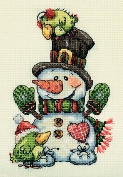 Набор для вышивания Klart 13х18 см 8-520 Задорный снеговик