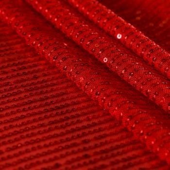 Пайетки на сетке 055-17900 красный