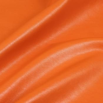 Ткань мебельная экокожа 22-02-10585 оранжевый однотонный