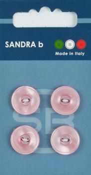 Пуговицы SANDRA 15 мм пластик 4 шт CARD048 розовый