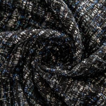 Твид шанель 1120-341-025-0005 черно-синий 