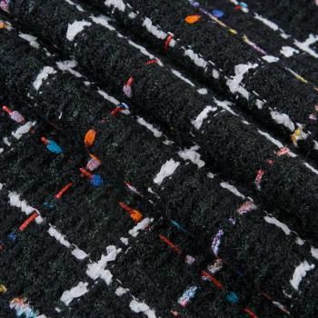 Твид шанель 052-11670 черный мультиколор