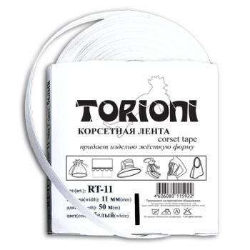 Лента корсетная (регилин) TORIONI 11 мм RT-11-113 черный