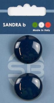 Пуговицы SANDRA 25.5 мм пластик 2 шт CARD107 темно-синий