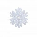 Термоаппликация вышитая TBY 4х4 см Снежинка S70 серо-голубой