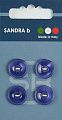 Пуговицы SANDRA 15 мм пластик 4 шт CARD068 фиолетовый