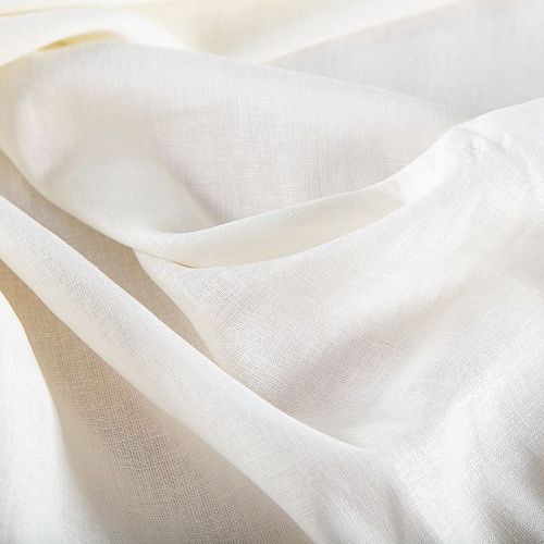 Лен натуральный 035-20059 молочный однотонный