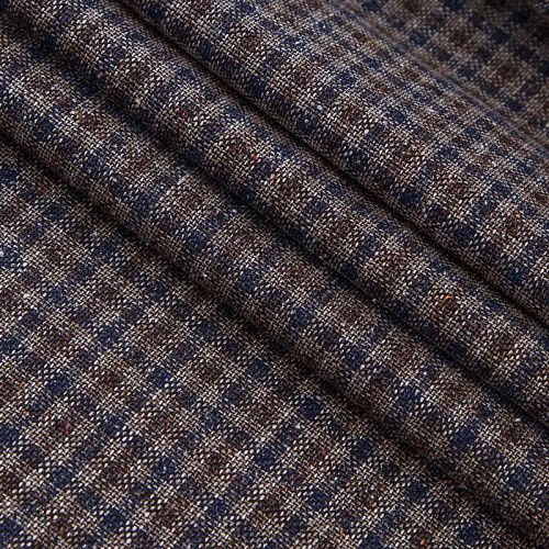 Ткань костюмная 025-17284 песочный клетка