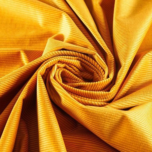 Вельвет 008-05940 шафрановый однотонный