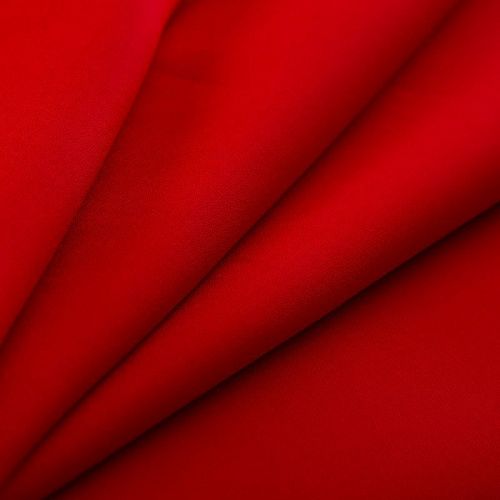 Креп стрейч 026-19631 морковно-красный однотонный