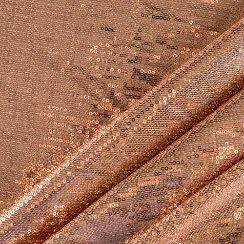 Ткань с пайетками К33-1011 бронзовый однотонный