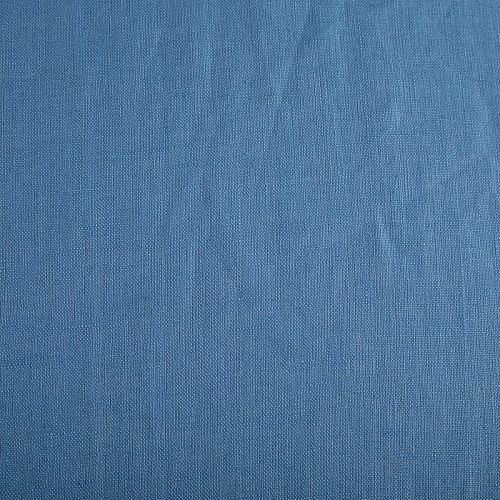 Лен натуральный премиум 035-19904 голубой однотонный