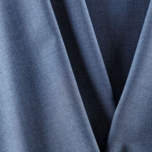 Ткань костюмная 025-09657 серо-голубой однотонный