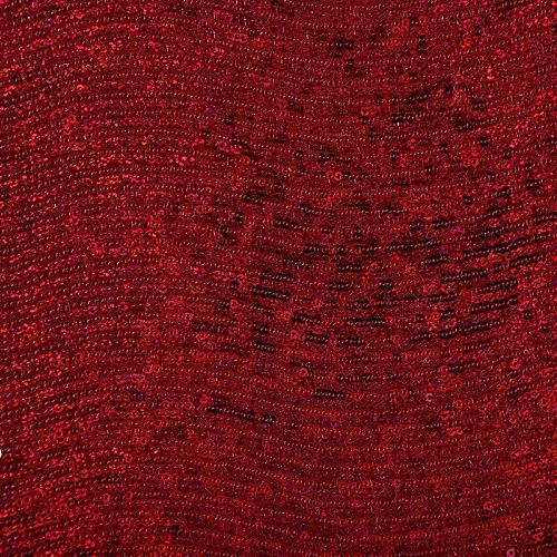 Ткань с пайетками 055-03055 бордовый однотонный
